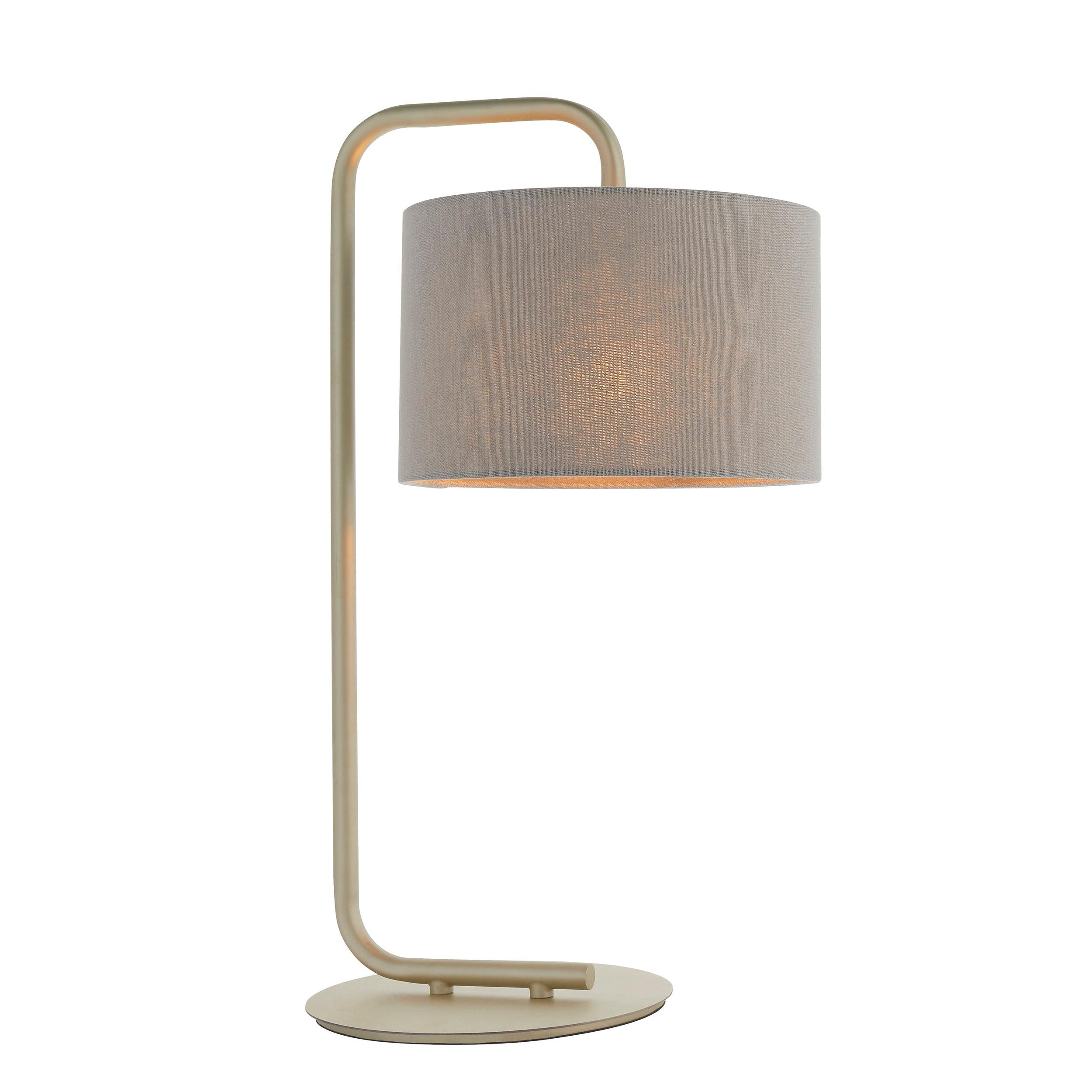 Dorset Gold Tischlampe - Schiefergrau 23 cm Schatten